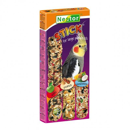 Nestor Kolba 3 W 1 dla średnich papug Jabłka, Orzechy Ziemne, Kokos i Banany 175g