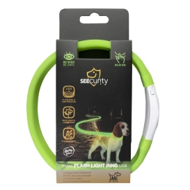 Duvo+ Obroża Dla Psa Świecąca USB Silicone Green 45cm