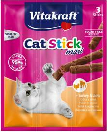 Vitakraft Cat Stick Mini Indyk i Jagnięcina 18g
