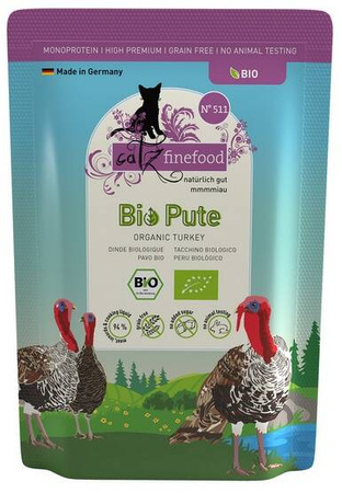 Catz Finefood Bio Mokra Karma Dla Kota Indyk 85g