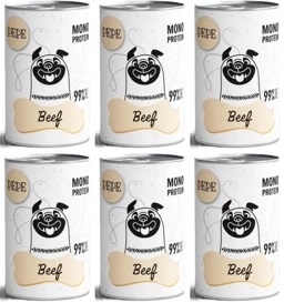 Paka Zwierzaka Karma Dla Psa PEPE Wołowina 6x400g