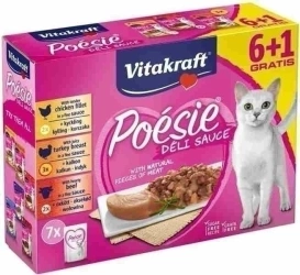 Vitakraft Poesie Karma Dla Kota Multipack Mięso 6+1x85g