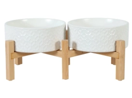 Zolux Miska Ceramiczna dla Psa Kota Stojak 2x700ml Biała