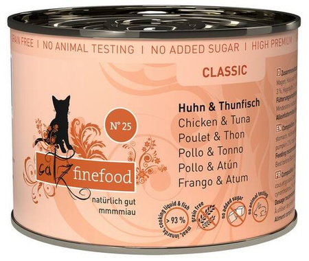 Catz Finefood Classic N25 dla Kota Kurczak Tuńczyk 200g