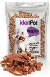 Ideapet Przysmak dla Psa Kostki z Kaczką i Rybą 500g