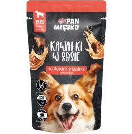 Pan Mięsko Mokra Karma Dla Psa Wołowina Kozina Sos 150g