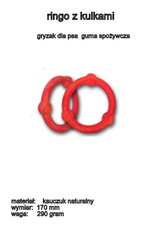 Fixi Ringo Z Kulką Zabawka Dla Psa Kolor Losowy