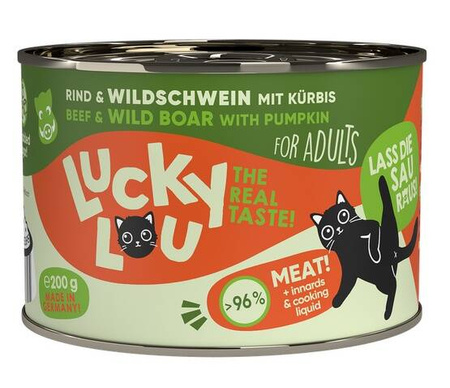 Lucky Lou Karma Dla Kota Wołowina Dzik 200g