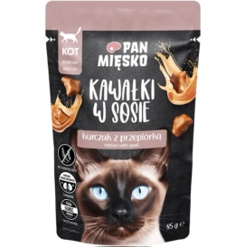 Pan Mięsko Karma Dla Kota Kurczak Przepiórka w Sosie 85g