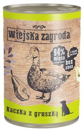 Wiejska Zagroda Karma Dla Psa Kaczka z Gruszką 400g
