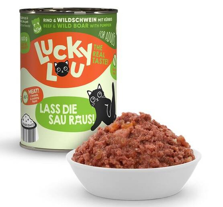 Lucky Lou Karma Dla Kota Wołowina Dzik 400g
