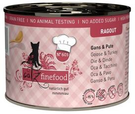 Catz Finefood Karma Dla Kota Gęś Indyk 190g