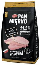 Pan Mięsko Karma Sucha Dla Psa Indyk Bażant Chrupki S 3kg