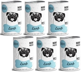Paka Zwierzaka Karma Dla Psa PEPE Jagnięcina 6x400g