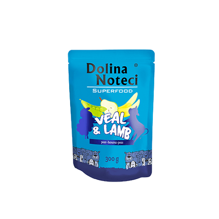 Dolina Noteci Superfood 300g Cielęcina, Jagnięcina Saszetka, karma dla psa
