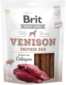 Brit Meaty Jerky Venison Protein Bar 200g, przysmak dla psa