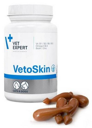 VetExpert Witaminy Dla Psa Kota Vetoskin 90sz