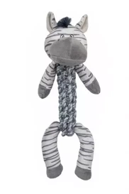Yarro Zabawka Pluszowa dla Psa Zebra ze Sznurem 35cm