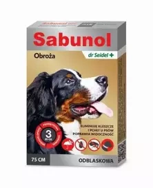 Sabunol Odblaskowa Obroża na Kleszcze dla Psa 75cm