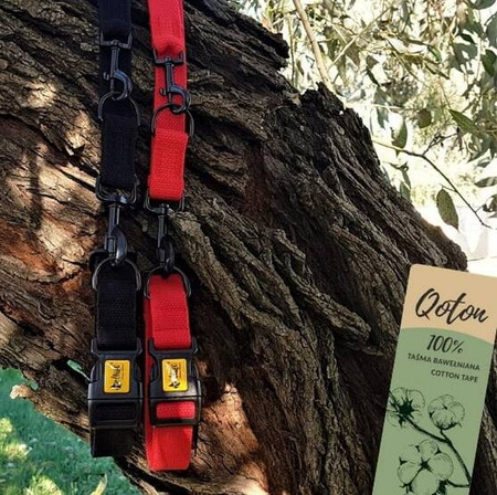 Dingo Obroża Dla Psa Taśma Bawełna 3,0x60cm Czerwona