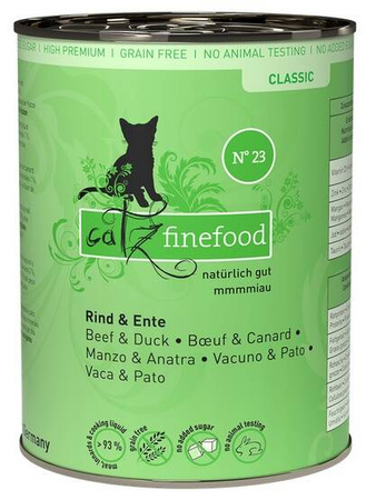 Catz Finefood Classic N23 dla Kota Wołowina Kaczka 400g