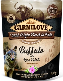 Carnilove Pies Saszetka 300g Wild Buffalo& Rose Petal / 12, karma dla psa