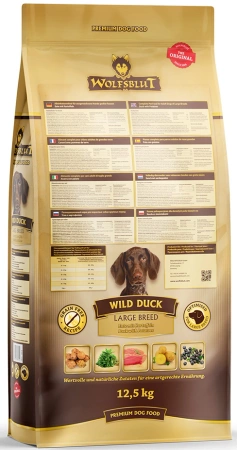 Wolfsblut Dog Wild Karma dla Psa Rasy Duże Kaczka 12,5kg