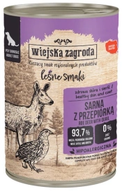 Wiejska Zagroda Karma Dla Psa Sarna Przepiórka 400g
