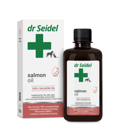 Dr Seidel Salmon Oil Olej z Łososia dla Psa Kota 2x250ml