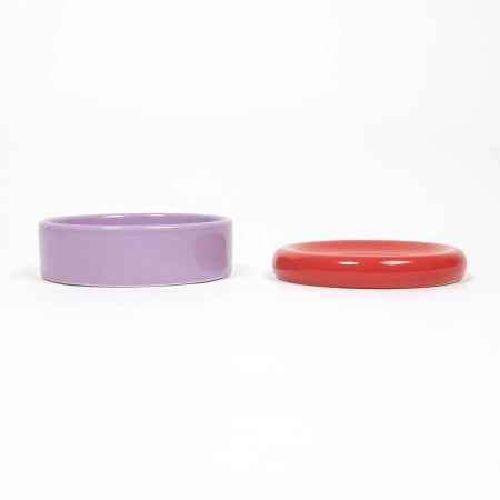 Coockoo Funky Miski dla Psa Kota 50/280ml Czerwony-Fiolet