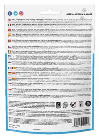 Woolf Przysmak Pies Salmon With Carrot Strips, 100g