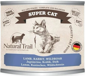 Natural Trail Karma Dla Kota Jagnięcina Dzik Królik 200g