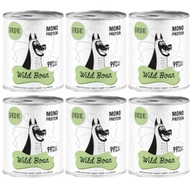 Paka Zwierzaka Karma Dla Psa PEPE Dzik 6x800g