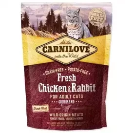 Carnilove Cat Fresh Chicken & Rabbit Gourmand - kurczak i królik 400g