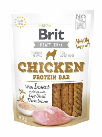 Brit Jerky Chicken Bar 80g, przysmak dla psa