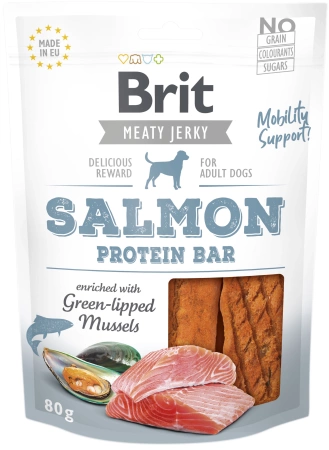 Brit Jerky Salmon Protein Bar 80g, przysmak dla psa