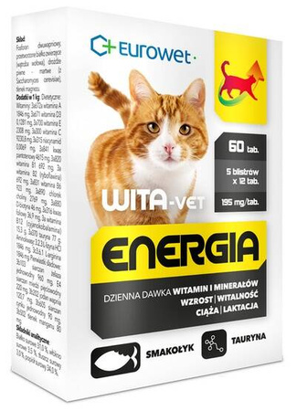 WitaVet Witaminy Dla Kota Energia Junior Adult 60tabl
