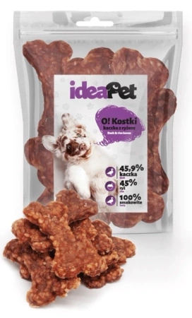 Ideapet Przysmak dla Psa Kostki Kaczka Ryż 500g