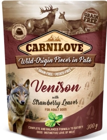 Carnilove Pies Saszetka 300g Venison& Strawberry / 12, karma dla psa