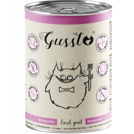 Gussto Mokra Karma dla Kota Świeża Kozina 400g