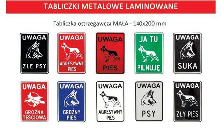 Alda Tabliczka Ostrzegawcza Metalowa Mała 140x200