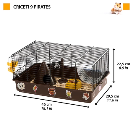 Ferplast Criceti 9 Pirates Klatka Dla Chomika Brązowa