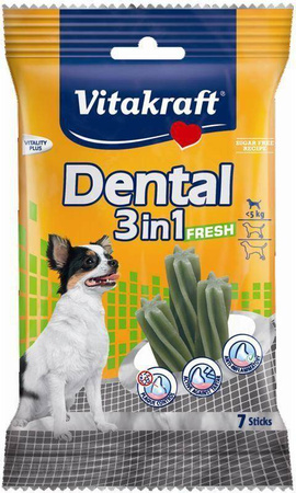 Vitakraft Pies Dental 3In1 Fresh <5kg 7 szt. 70g