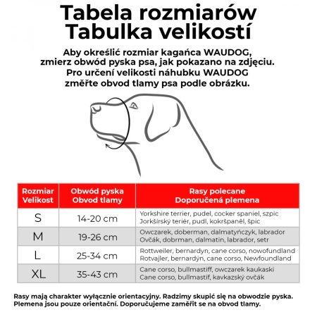 WAUDOG Nylon Kaganiec Dla Psa Czarny NASA XL