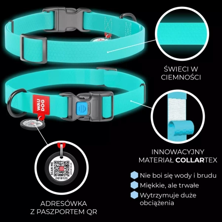 WAUDOG Wodoodporna Obroża dla Psa M 2/28-40cm Niebieska