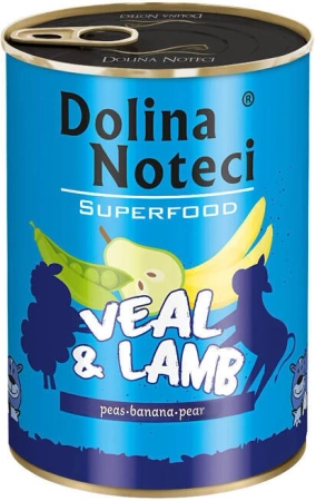 Dolina Noteci Superfood Pies Cielęcina i jagnięcina puszka 400g