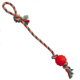 Duvo+ Zabawka dla Psa Sznur PIłka Pomarańczowy 60cm