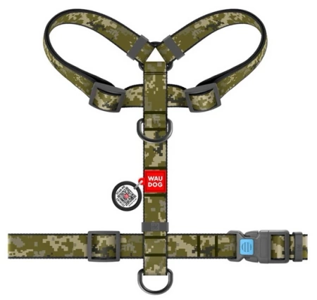 WAUDOG Nylonowe Szelki Dla Psa Moro Adresówka QR S