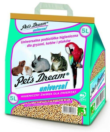 Pets Dream Żwirek dla Kotów Ptaków i Gryzoni 2x5l