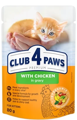 Club4Ł Kitten Karma Dla Kota Juniora Saszetka Kurczak 80g